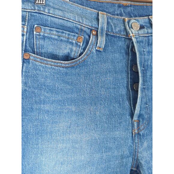 Levi's 501 Skinny Jeans Men's 27x28‎ Denim Button Fly Light Wash Casual Stretch - Picture 4 of 16